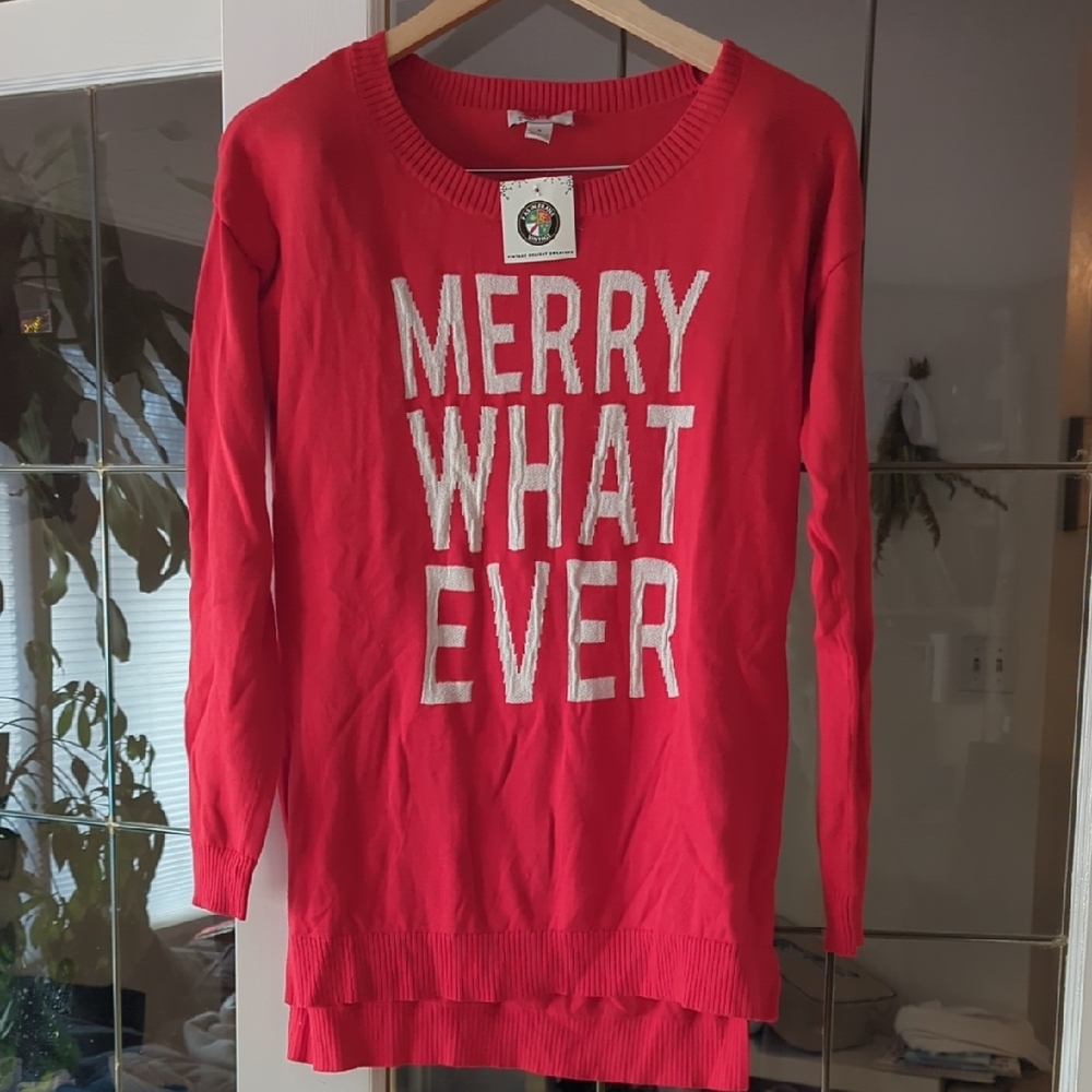 BNWT 100% Cotton Red Crew Neck Sweater